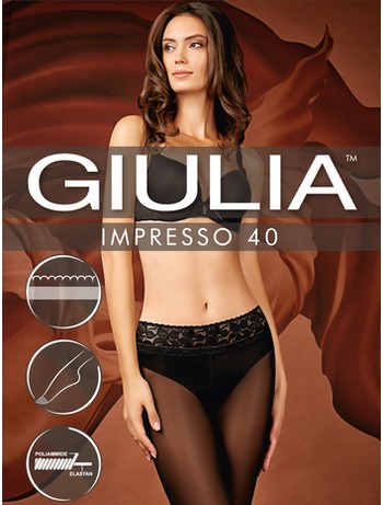 Giulia Impresso 40 Feinstrumpfhose mit Spitzenabschluss 
