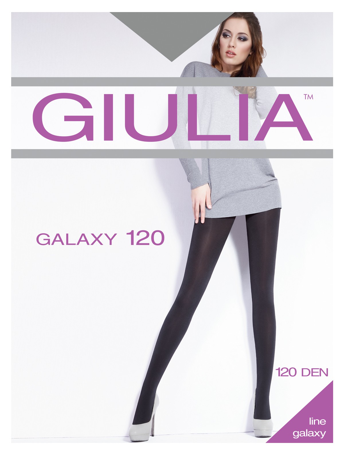 Giulia Galaxy 120 Strumpfhose - fumo, nero, caffe, brombeere, china red,  strong
