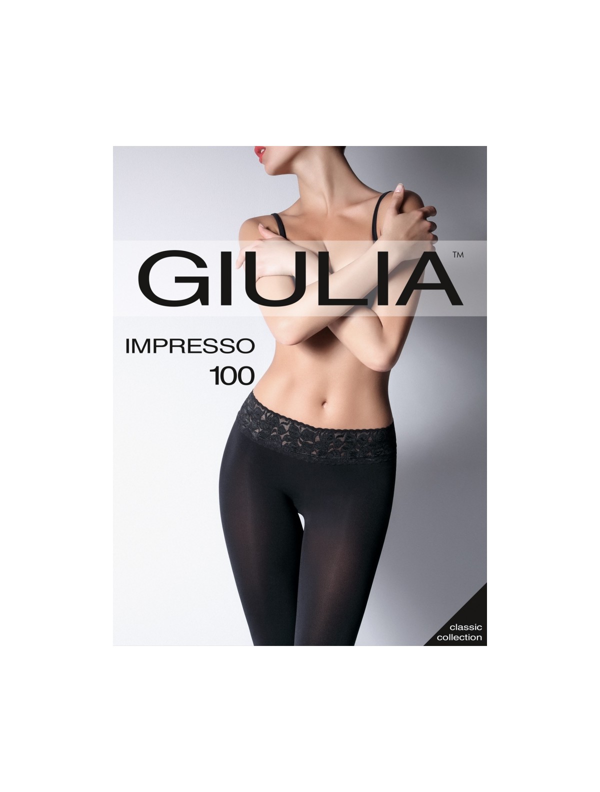 Giulia Impresso 100 Hüftstrumpfhose - nero
