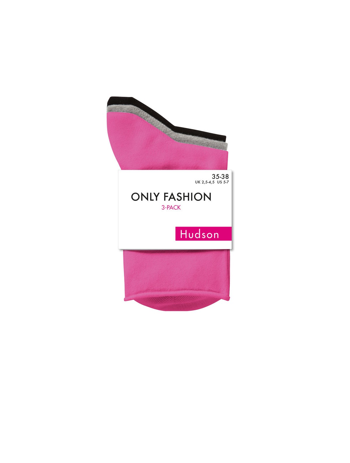 Hudson Only Fashion 3er Pack Socken - Schwarz/grau/pink,